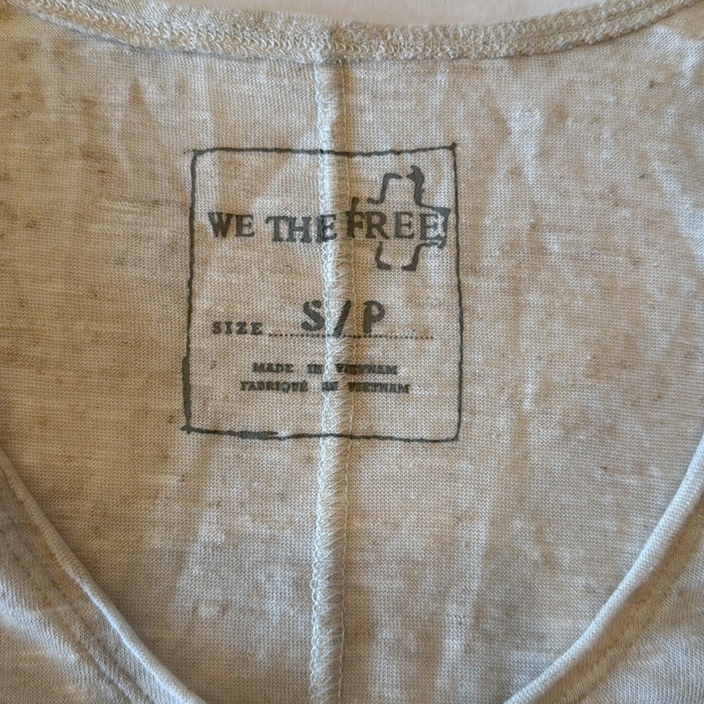 Free People “We the Free” Oversized Hi Low Linen Poly Flowy Slub Tunic - Picture 5 of 6
